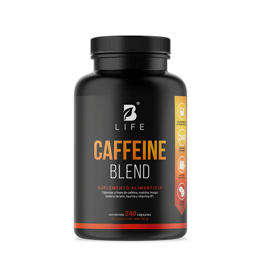 Mezcla a base de Cafeína, Matcha, Hongo Melena de León, Taurina y Vitamina B1 240 caps.